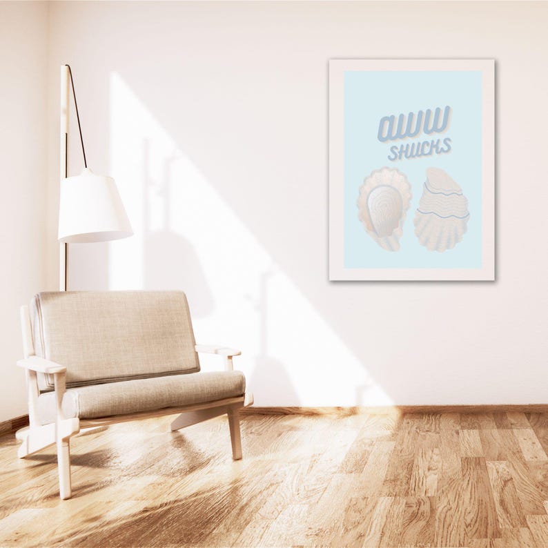 Aww Shucks Sign, Coastal Granddaughter, Coastal Cowgirl Print, Coastal