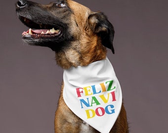 Feliz Navi Dog Christmas Pet Bandana- 2 Sizes