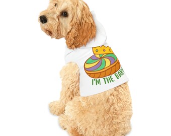 Mardi Gras King Cake Dog Hoodie (xxs-lrg)