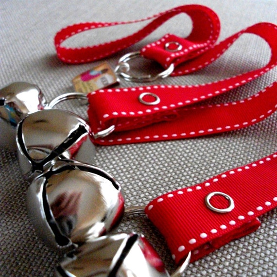 Doggy House Training Bells Red Etsy