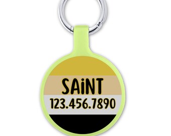 NOLA Team Black and Gold  Personalized Dog ID Pet Tag Custom Pet Tag You Choose Tag Size & Colors