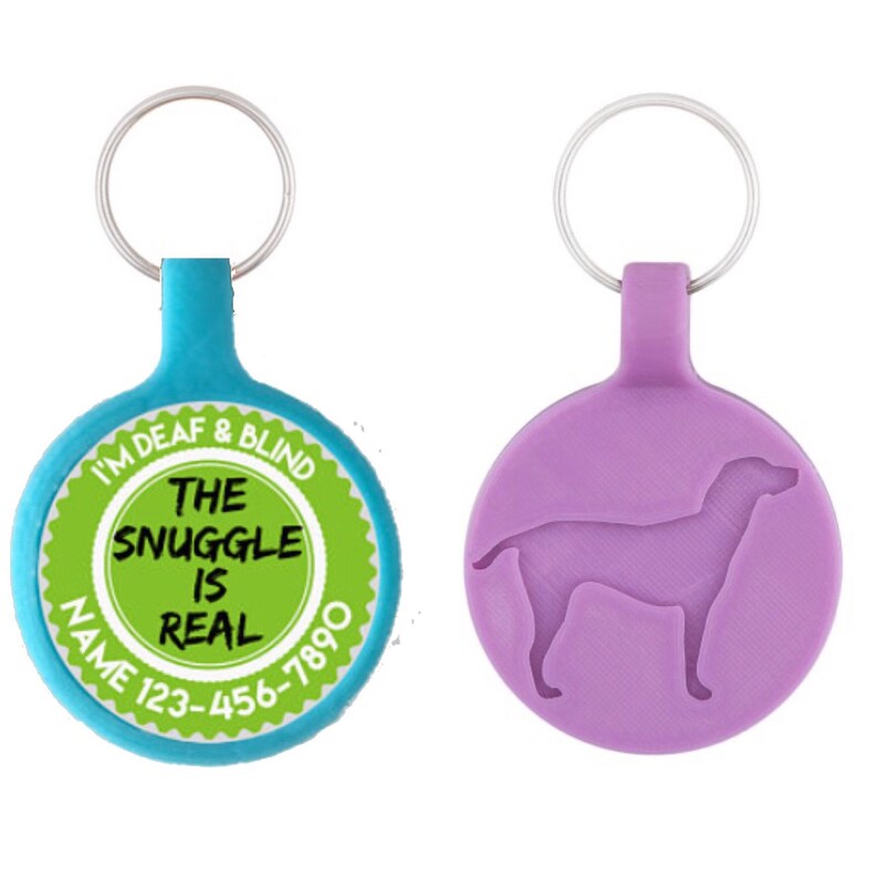 The Snuggle is Real Personalized Dog ID Pet Tag Custom Pet Tag You Choose Tag Size & Colors, More Colors image 2