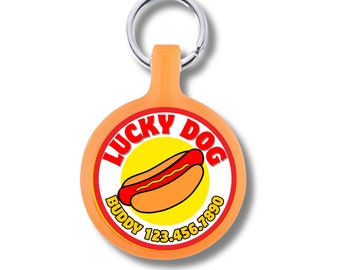 Lucky Dog Nola Personalized Dog ID Pet Tag Custom Pet Tag You Choose Tag Size & Colors