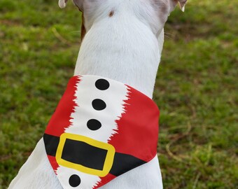Santa Paws Suit Pet Bandana- 2 Sizes for Dogs and Cats