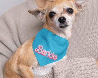 Barkie Pet Bandana for Dogs and Cats- 2 Sizes Barbie Movie