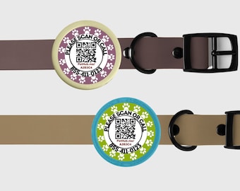 Eco-Friendly QR Code Pet ID Tag – Silent Twist Design, Free Pet Profile