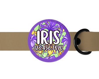 Iris Mardi Gras NOLA Silent, Eco-Friendly, Ringless ID Tag for Cats and Dogs