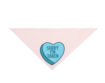 Valentine's Day Candy Heart Dog and Cat Pet Bandana- 2 Sizes