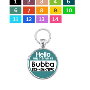 The Original Hello My Name Is Silver Pet ID Tag As Seen In Modern Dog Magazine image 2