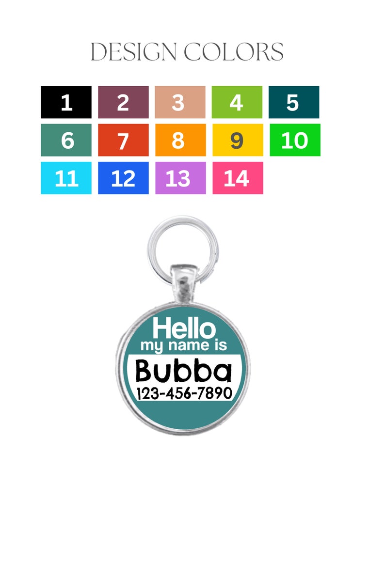 The Original Hello My Name Is Silver Pet ID Tag As Seen In Modern Dog Magazine image 2