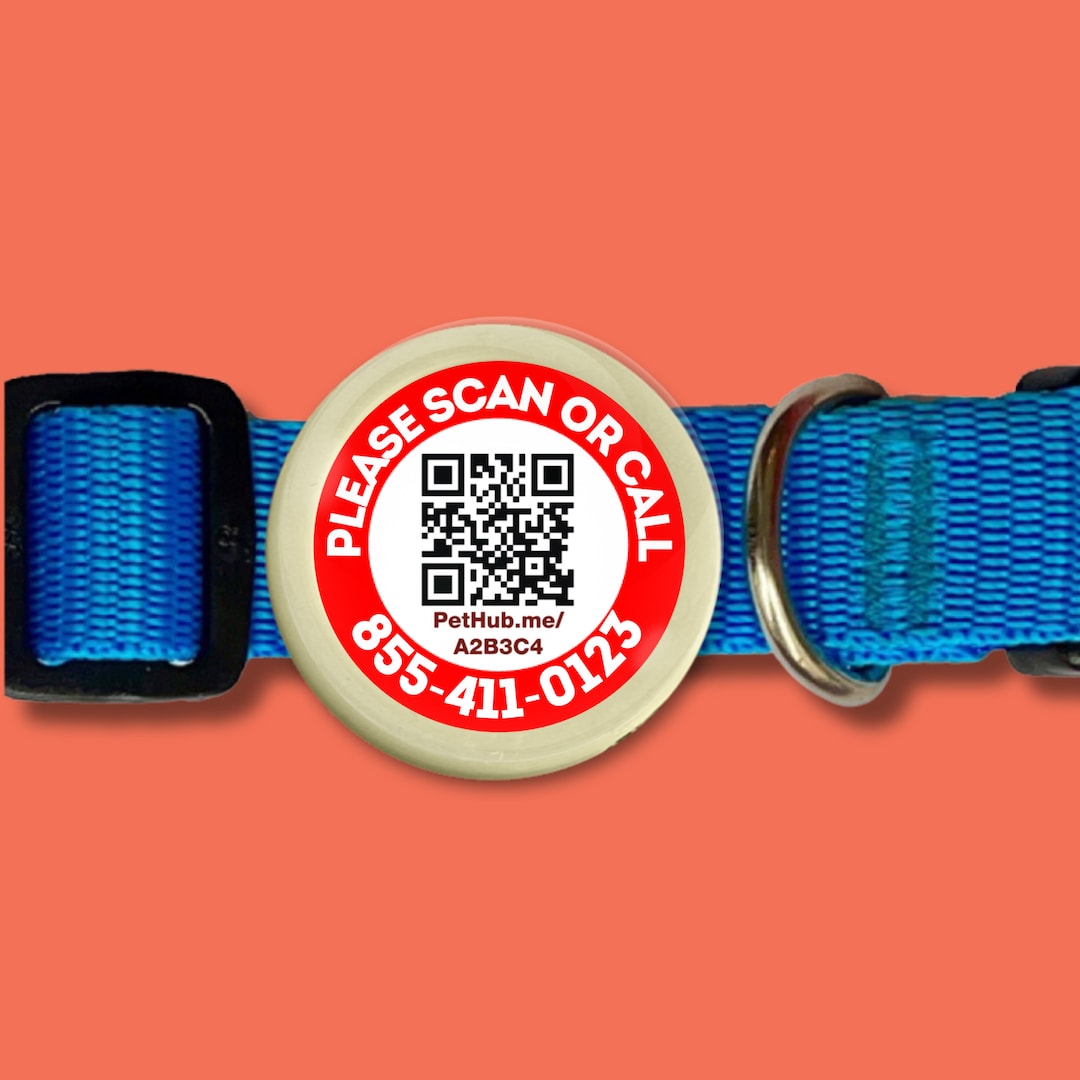Pet Code Logo Eco-friendly QR Code Pet ID Tag – Silent Twist-on Design - Etsy