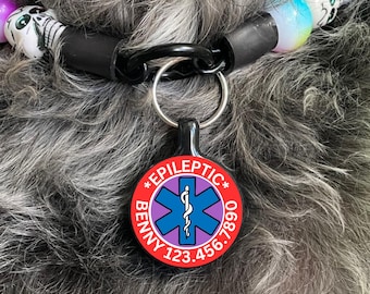 Medical Alert Pet ID Tag, Quiet, Eco-Friendly, Customizable
