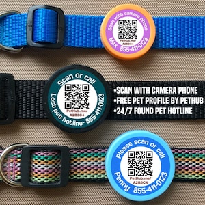 Scannable QR Code TWIST Tag Silent, Eco-Friendly, Ringless ID Tag for Cats and Dogs Powered by PetHub image 1