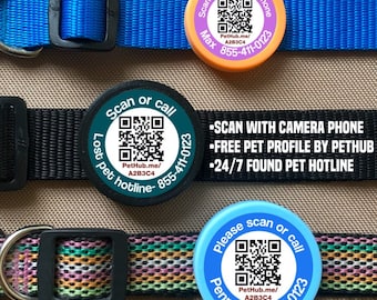 QR Code Pet Tag • Scannable ID Tag with PetHub Profile
