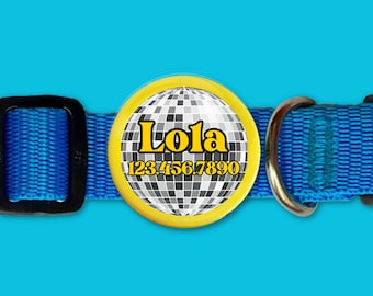 Disco Ball Pet Tag- Silent, Eco-Friendly, Ringless ID Tag for Cats and Dogs