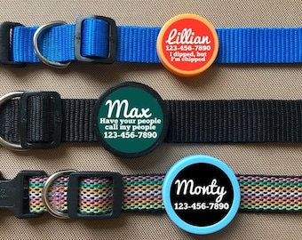 Cute Solid Color Cursive Font Twist on tag- Silent, Eco-Friendly, Ringless & Silent ID Tag for Cats and Dogs