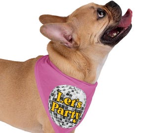 Let's Party Disco Ball Dog and Cat Pet Bandana- 2 Sizes