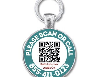 QR-code Dog Tag Cat ID Gratis PetHub-profiel en hotline verloren huisdieren - niet-gepersonaliseerd