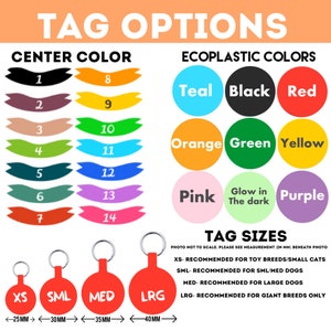 Funny Customized Text Pet ID Tag Dogs and Cats. More Colors & Sizes image 3