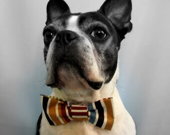 Dog Collar Bow Tie- Stripes