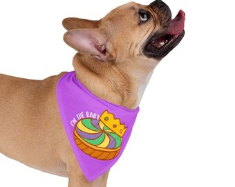 Mardi Gras King Cake Pet Bandana- 2 Sizes