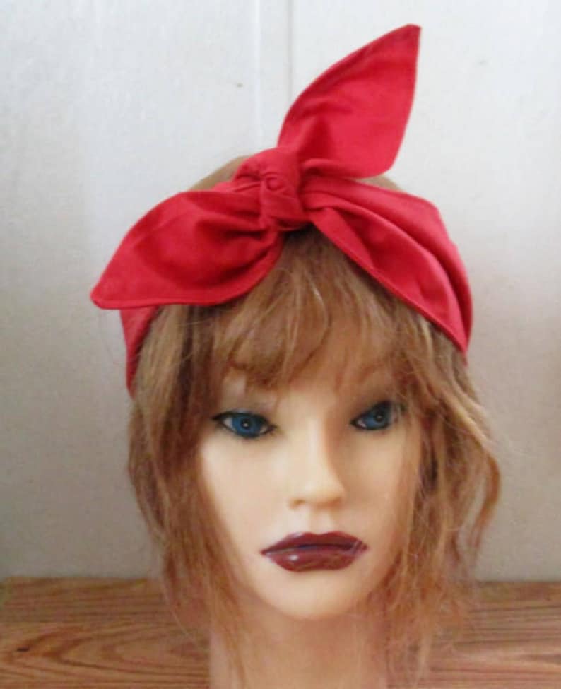 Headbands That Tie Womens Dolly Bow Head Band Headwrap Tie Etsy