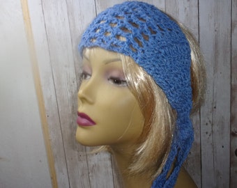 Crochet  Head Band/Cowl in Cotton/Hemp Yarn