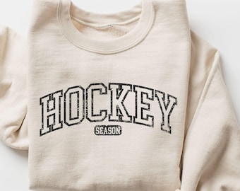 Hockey Season Sweatshirt, Vintage Hockey Sweater, Hockey Game Day Shirt, Retro Hockey Mom Gift, Sports Mom Shirt, Hockey Player, Hockey Fan
