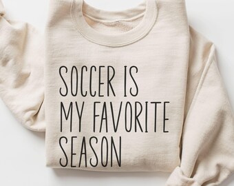 Sudadera divertida de fútbol, suéter para mamás futboleras, el fútbol es mi estación favorita, día de partido, regalo para mamás futboleras, temporada de fútbol, regalo para entrenador de fútbol