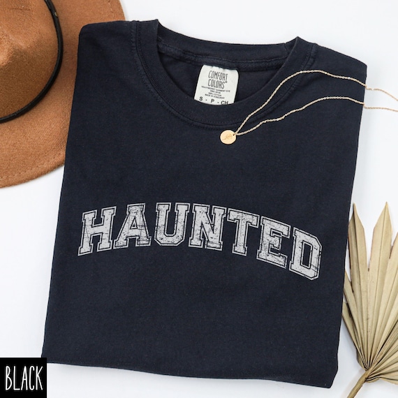 Comfort Colors Vintage Haunted Shirt, Retro Haunted Halloween Tee, Vintage Spooky Halloween Tshirt, Haunted University, Ghost Lover Gift