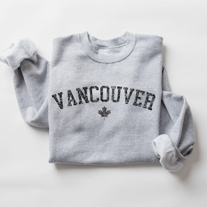 Vancouver Sweatshirt, Vancouver Sweater, Vancouver Vintage Shirt, Canada Sweatshirt, Canadian sellers, British Columbia, Mapleleaf Sweater