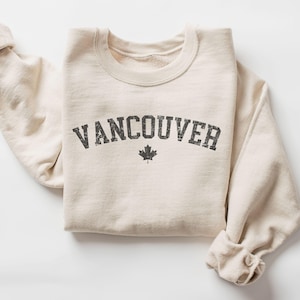 Vancouver Sweatshirt, Vancouver Sweater, Vancouver Vintage Shirt, Canada Sweatshirt, Canadian sellers, British Columbia, Mapleleaf Sweater