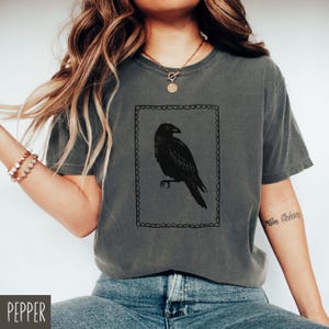 Raven Crow Shirt, Halloween Crow Shirt, Crow Core, Dark Cottage Core Shirt, Dark Academia, Goth Shirt, Support Your Local Murder, Bird Gift