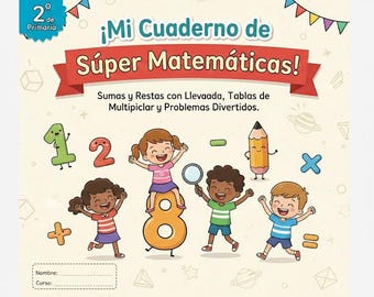 Cuaderno Matemáticas 2º Primaria PDF | Sumas, Restas, Multiplicación, problemas divertidos |  Actividades Niños"