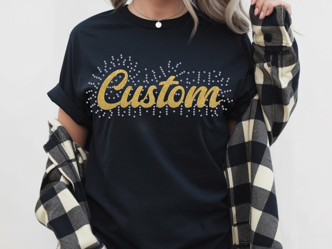 Custom Rhinestone Heat Transfer – Personalized Bling Design for T ...