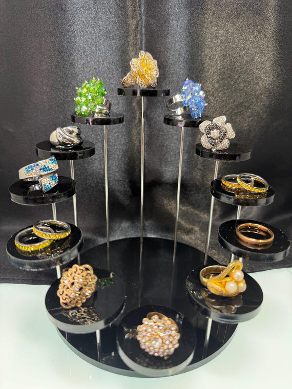 Assorted Cocktail Rings- Various Colors  and Sizes- 14 total rings
