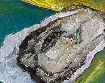 Austern Kunst, Spachtel Malerei, Austern Kunst, kleine Küsten Dekoration