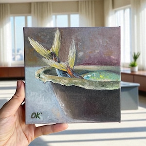 Fish in Motion Oil Painting - Ocean Life Art Decor - Small Canvas Wall Art