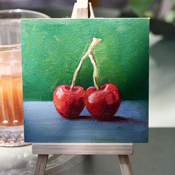 油絵「さくらんぼ」