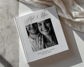 Personalisiertes Gästebuch mit Foto | Gedrucktes Gästebuch mit Fragen | Brautparty Geschenk | Braut & Bräutigam Erinnerungsbuch