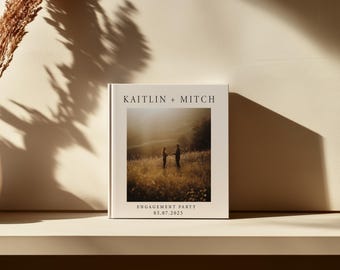 Personalisiertes Gästebuch mit Foto | Gedrucktes Gästebuch mit Fragen | Brautparty Geschenk | Braut & Bräutigam Erinnerungsbuch