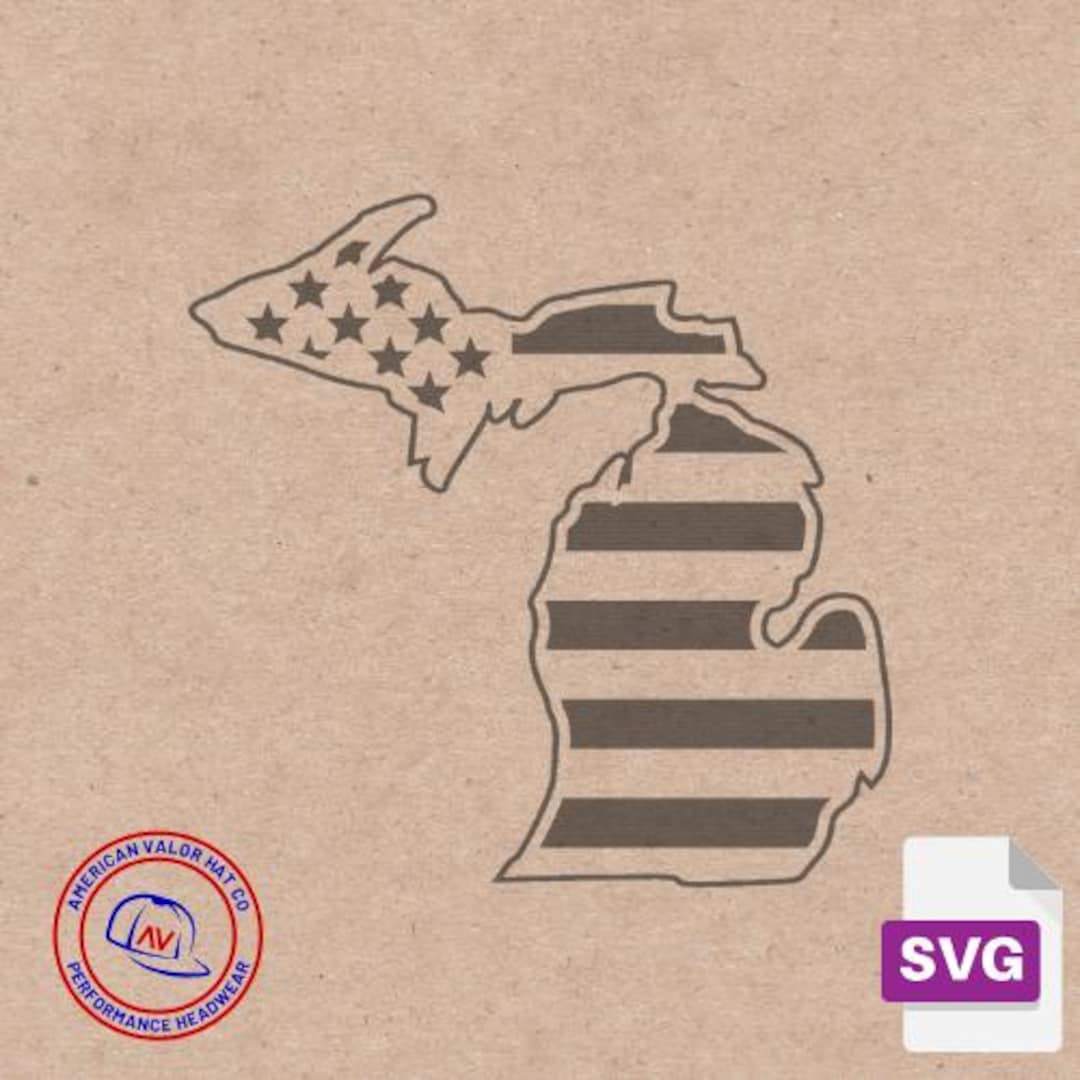 Michigan American Flag SVG - USA State Pride Digital Download for ...