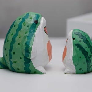 Hand-painted cute little and big penguin figurines