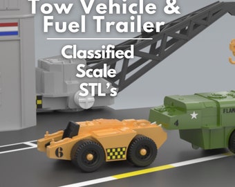 Tow Vehicle and Fuel Trailer - Classified Scale STL's , Premium Quality 3D Model for GI Joe