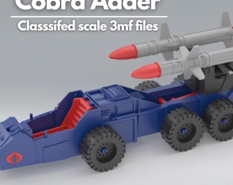 GI Joe Cobra Adder Classified - Premium Quality 3D Model / 3mf files 1:12 scale