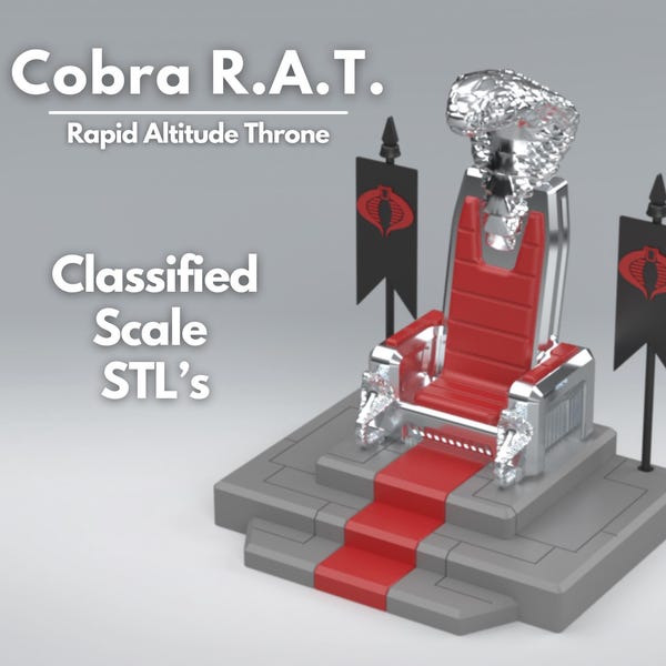 GI Joe Cobra R.A.T. (Rapid Altitude Throne) Classified - Premium Quality 3D Model / STL 1:12 scale figure