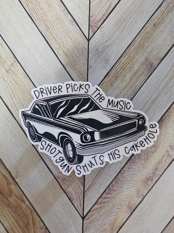 Supernatural 'Driver Picks The Music' Vinyl Decal – Truck Car Sticker Laptop – Starcraft