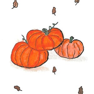 Tarjeta de felicitación en blanco con forma de calabaza