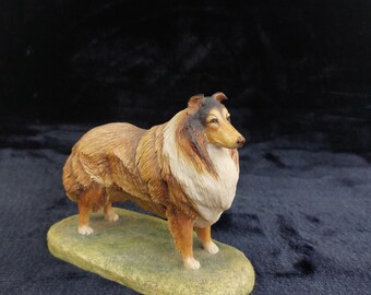 Rare Border Fine Arts "Rough Collie" #069 (1982) | Anne Wall Sculpture | Hand-Made Scottish Porcelain | 5.25" Vintage Dog Collectible