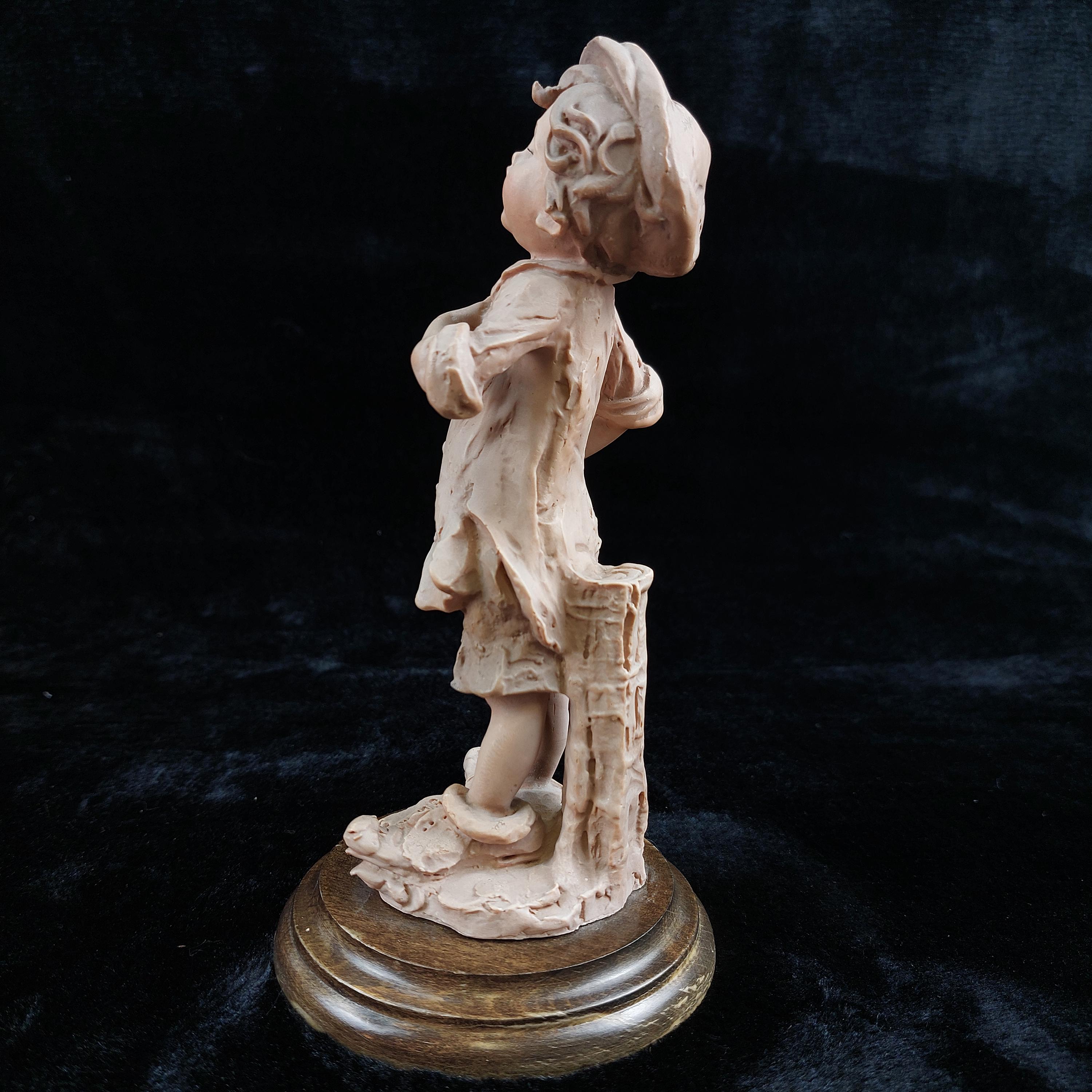 ジュゼッペ・アルマーニ「歌う少年」 - ヴィンテージ コールドキャスト